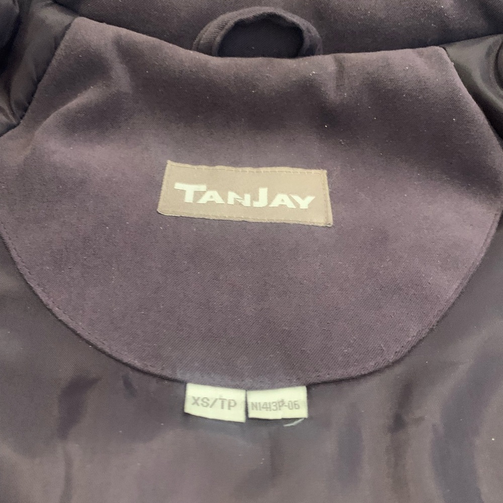 Vintage 80s/90s TanJay by Capital Garment Purple Coat with Fur Trim Size XS - Picture 3 of 11